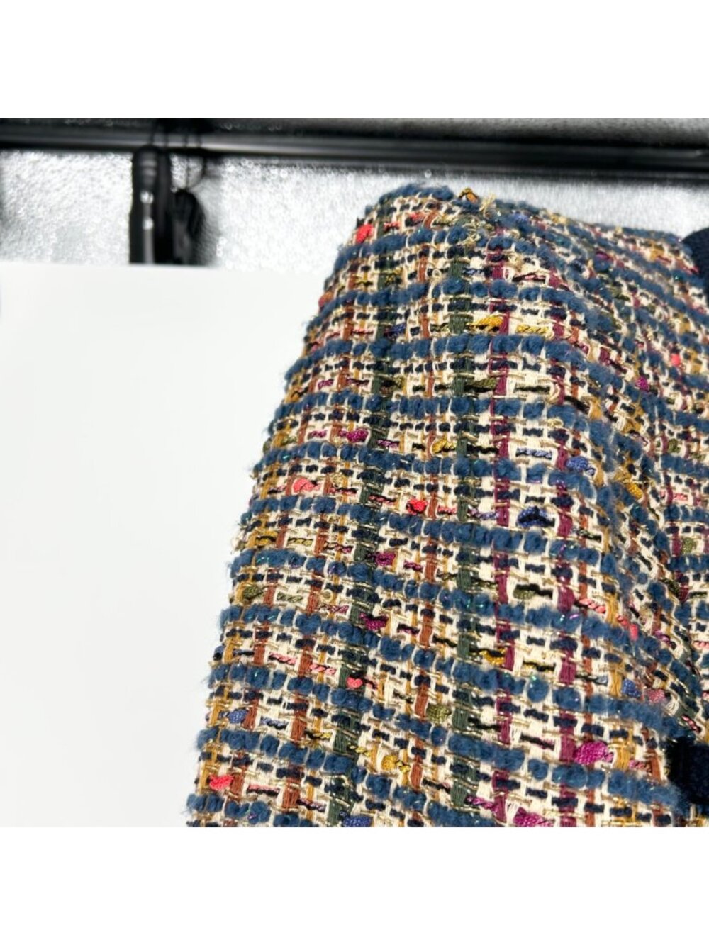 NWT Veronica Beard Lars Jacket in Camel/Blue Multi - Picture 11 of 13